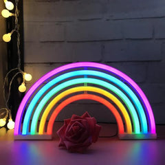 LED Neon Sign Lights Rainbow Light USB Battery Operated