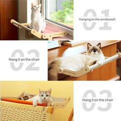 Mewoofun Wooden Cat Hammock
