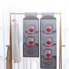 Gray Hanging Closet Organizer