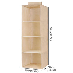 Beige Hanging Closet Organizer