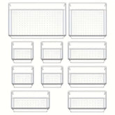 10-Piece Versatile Drawer Organizer Set - Clear Plastic Trays
