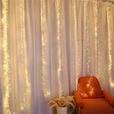 3X3M 1000 LED Firecracker Window Curtain Light Outdoor Christmas Cluster Curtain Fairy Light Christmas Icicle Light for Holiday