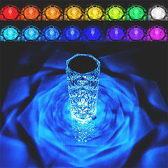 Rose LED Night Light Color Changing Crystal