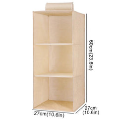 Beige Hanging Closet Organizer