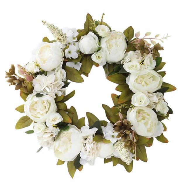 artificial door wreath