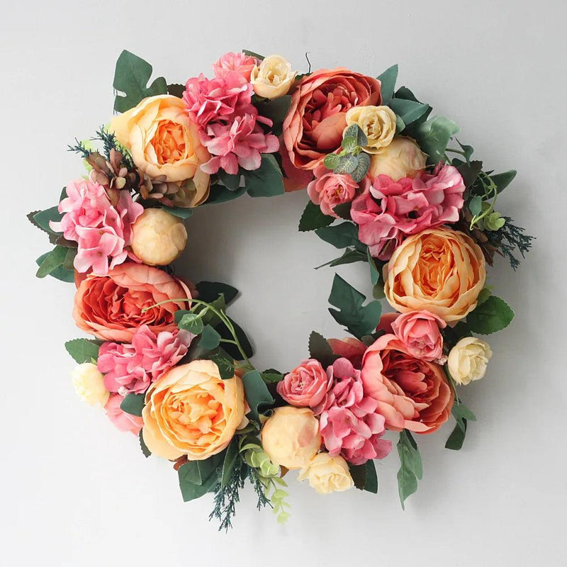 artificial door wreath