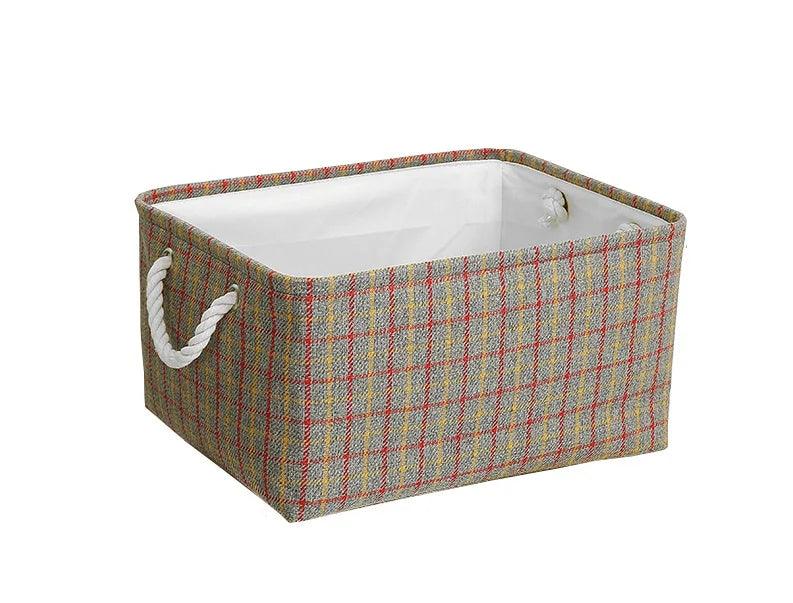 Cube Canvas Fabric Storage Basket