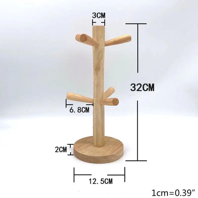 Wooden Cup Holder Tree