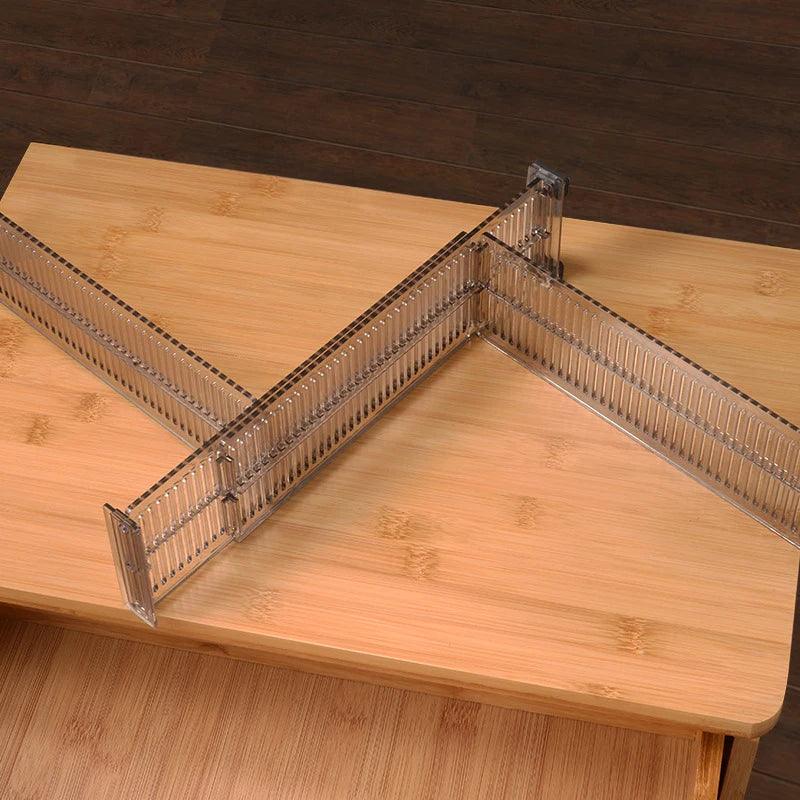 telescopic transparent drawer divider