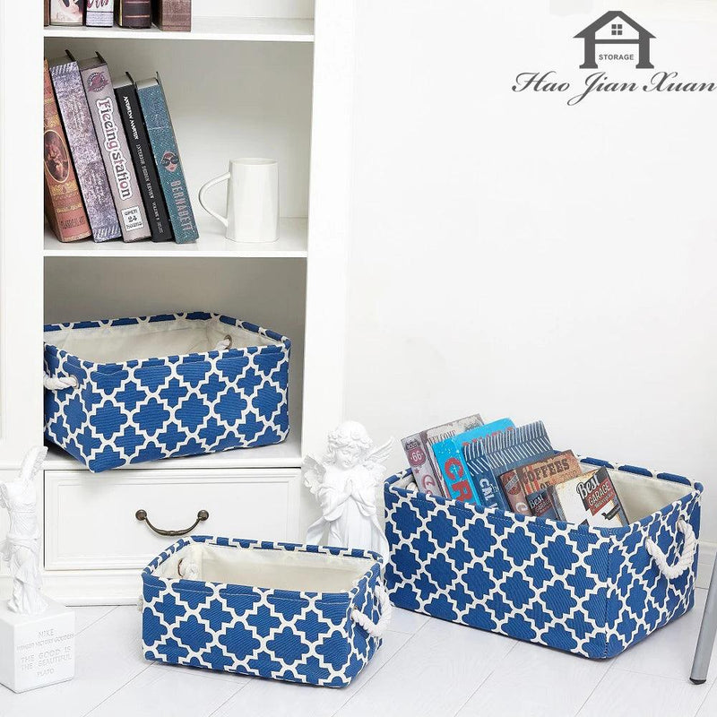 Cube Canvas Fabric Storage Basket