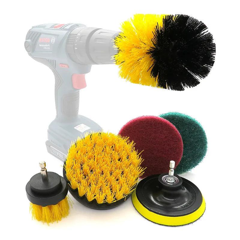 Drill Brush Attachment Set - Scrub Pads & Sponges