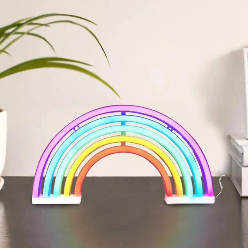 LED Neon Sign Lights Rainbow Light USB Battery Operated