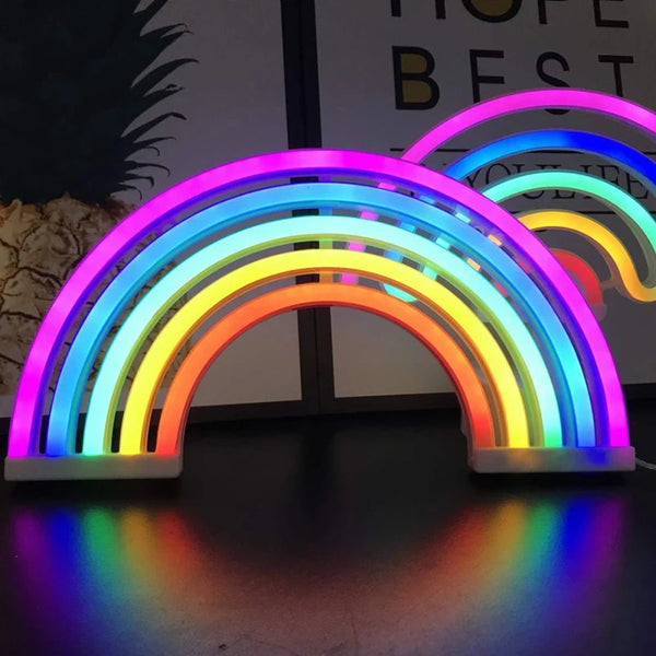 LED Neon Sign Lights Rainbow Light USB Battery Operated