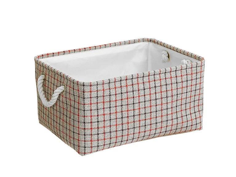 Cube Canvas Fabric Storage Basket