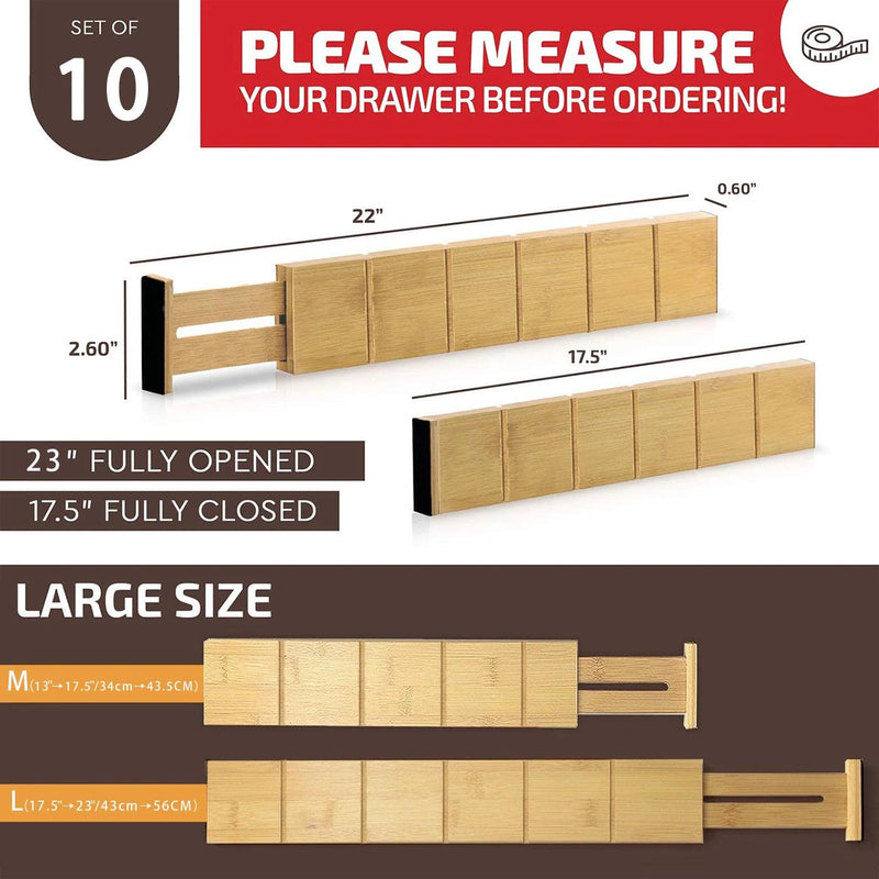 bamboo drawer dividers