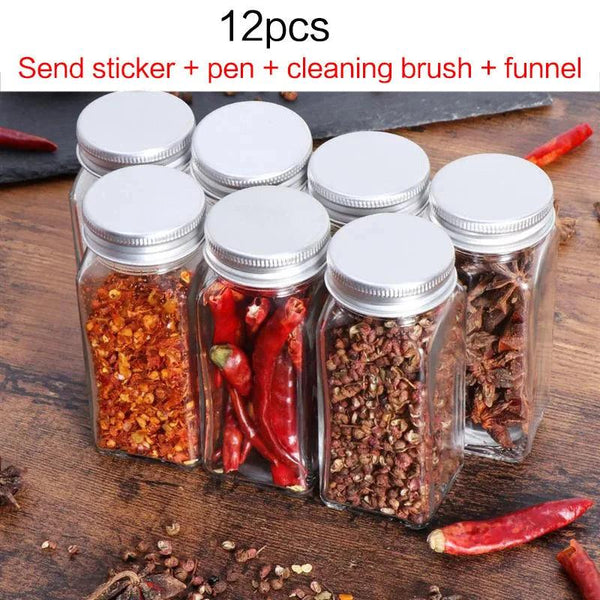 Glass Spice Jar Set