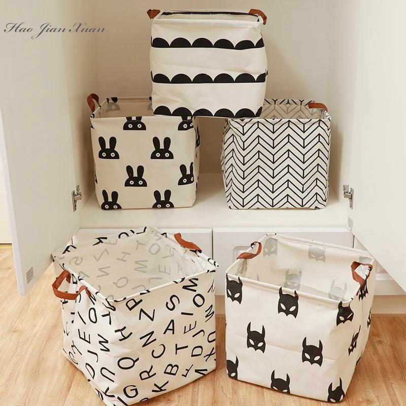 Cube Folding Canvas Storage Basket