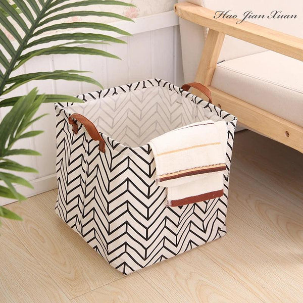 Cube Folding Canvas Storage Basket