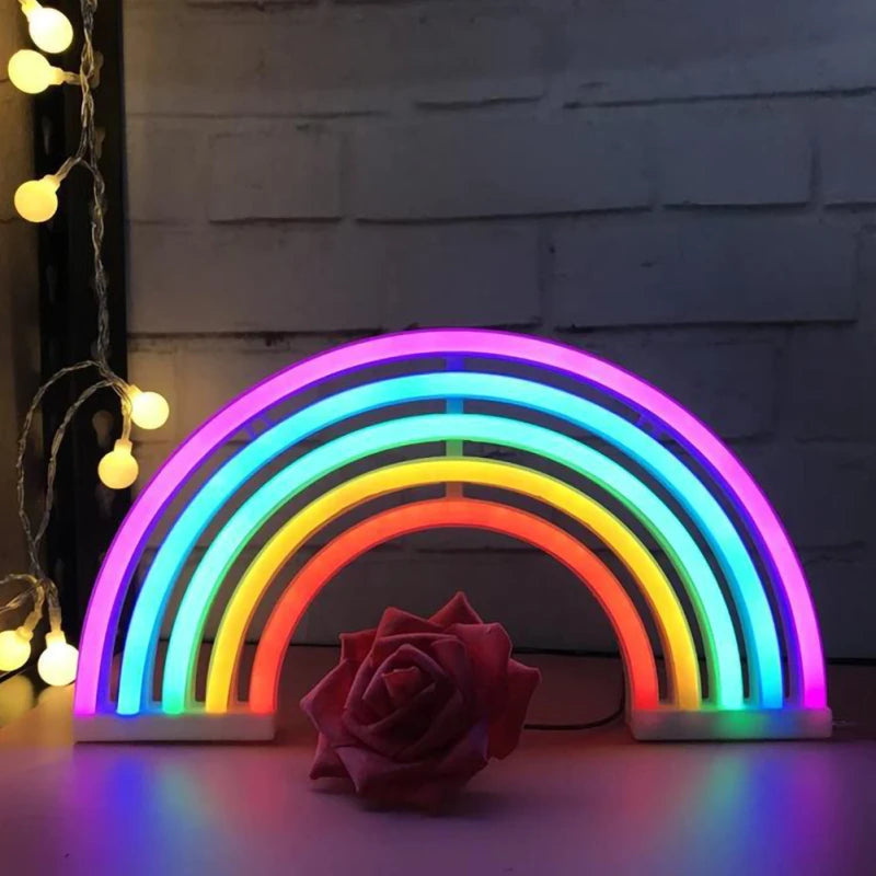 LED Neon Sign Lights Rainbow Light USB Battery Operated