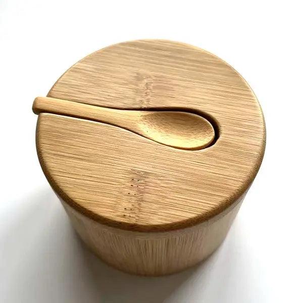 bamboo salt spices box