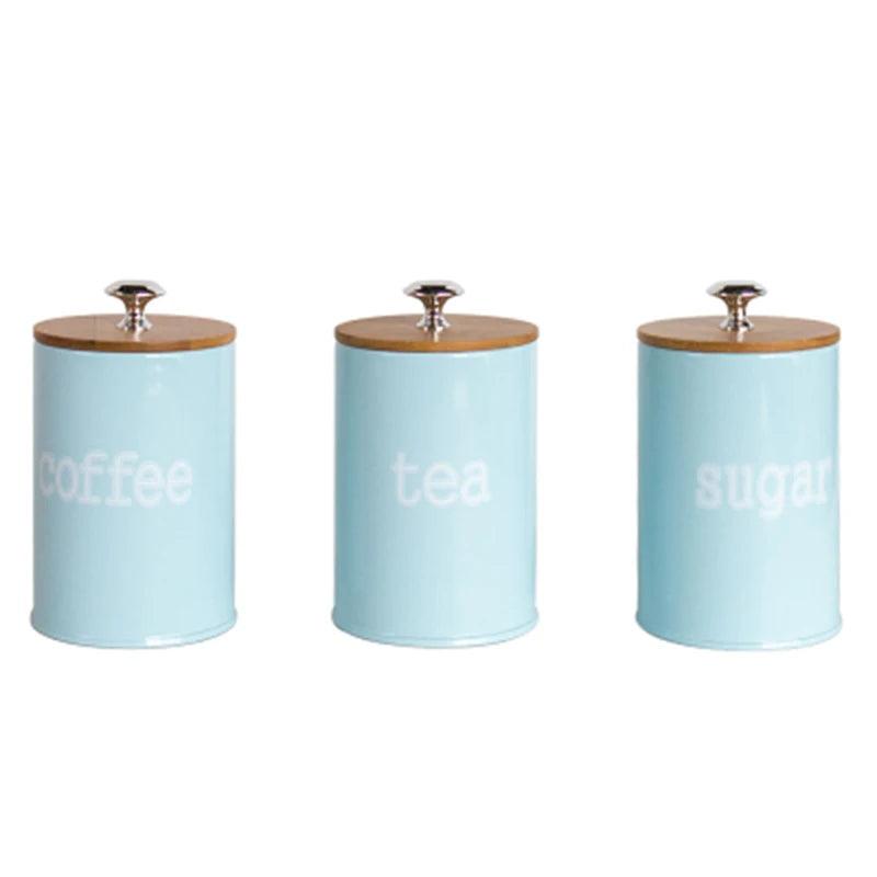 tea coffee sugar retro mason jars