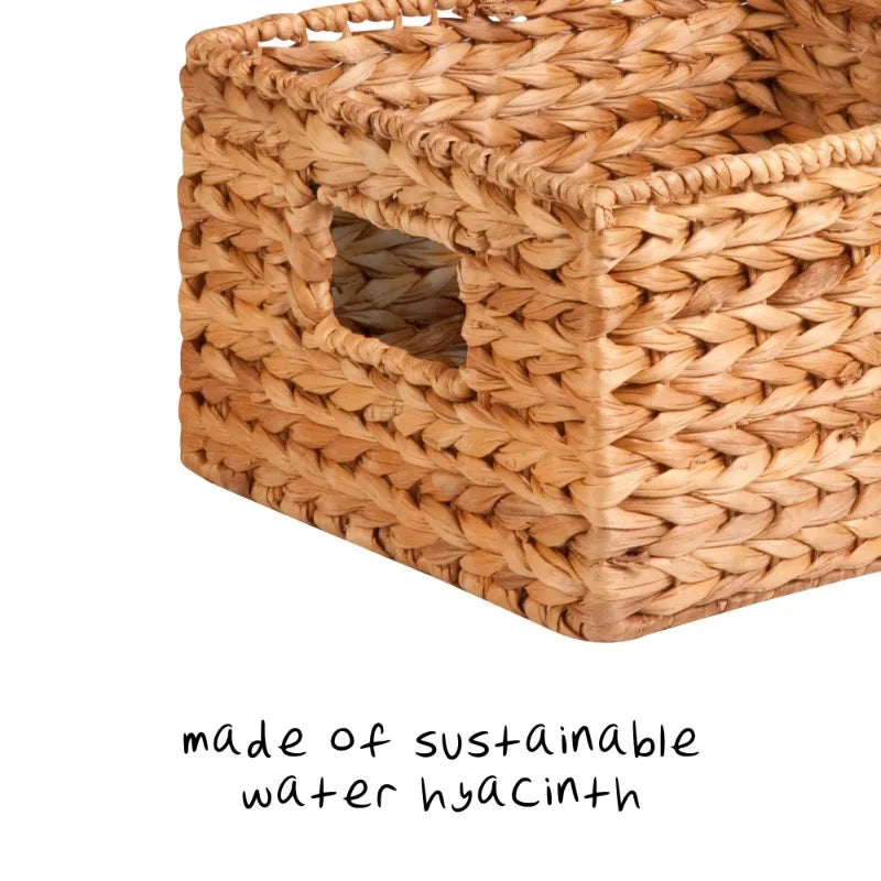 3 wicker storage baskets