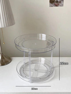 2 layer transparent lazy susan