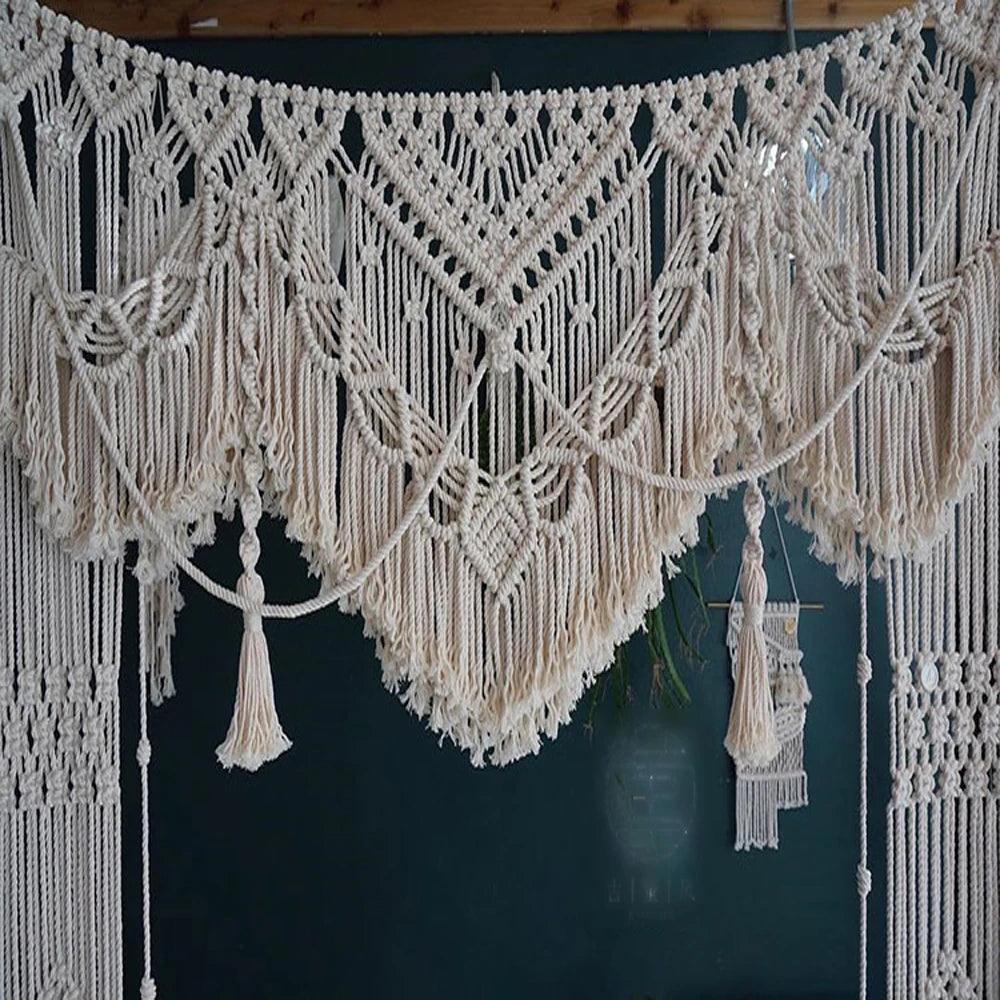 Handmade Macrame Wall Hanging Curtain