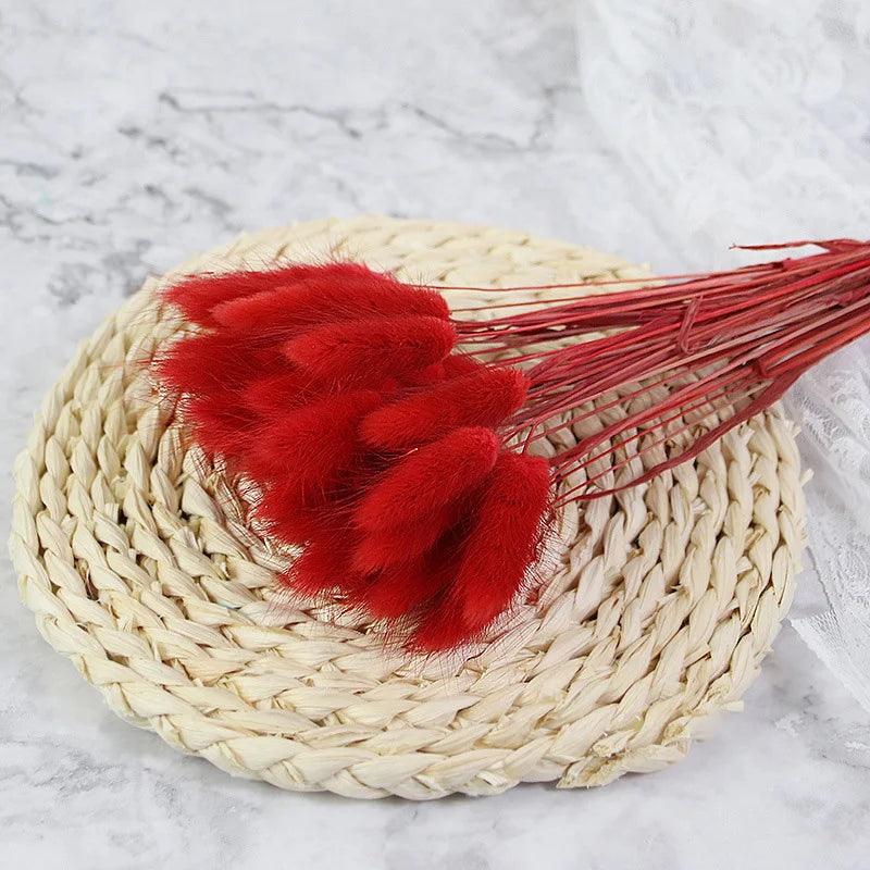 60PCS colorful Bunny Rabbit Tail Grass