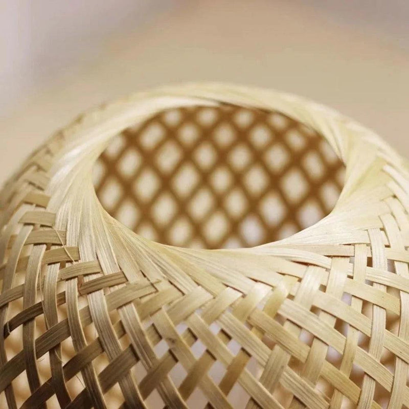 bamboo woven table lamp