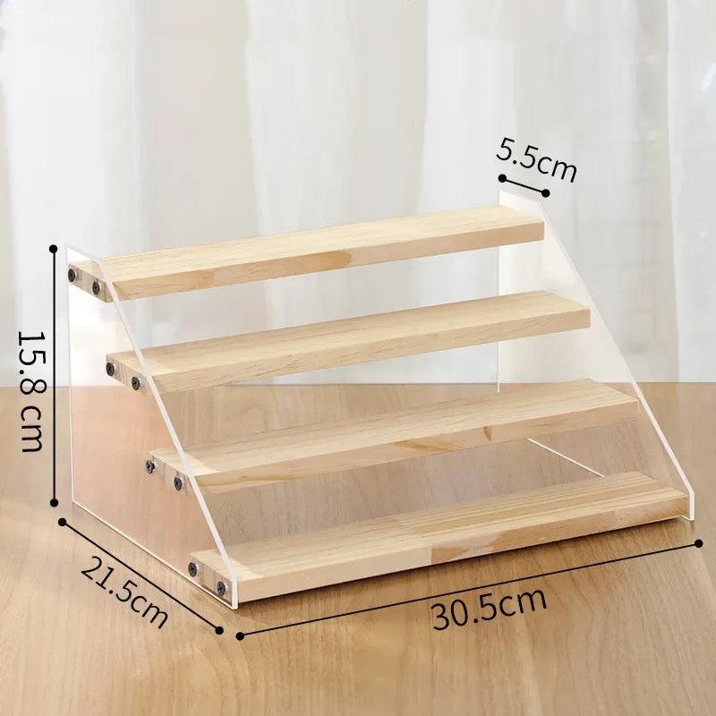 2-7 acrylic wood display stand