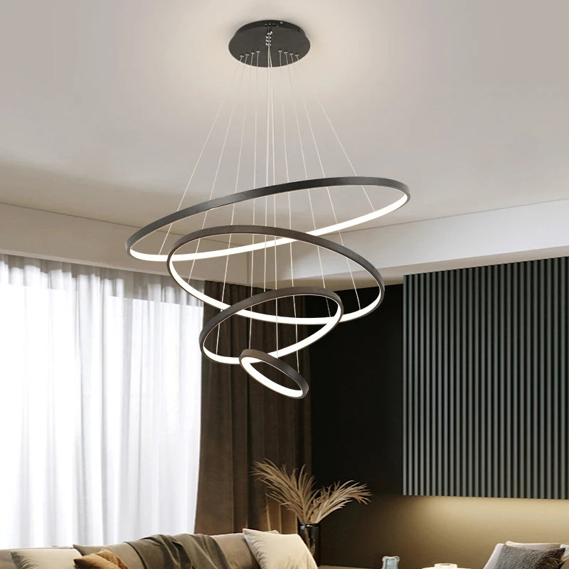 New Nordic ring led dining room chandelier modern minimalist