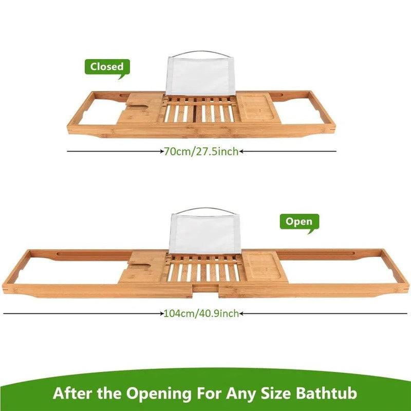 Bamboo Luxury Extendable Bath Tray