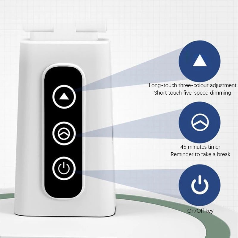 USB Chargeable LED Clock Table Lamp