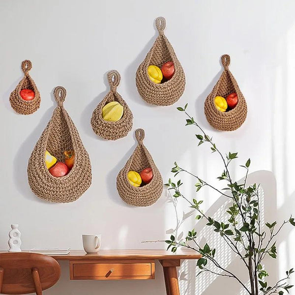 Handwoven Hanging Wall Basket