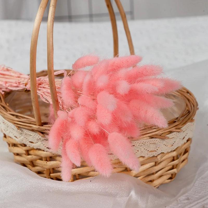 60PCS colorful Bunny Rabbit Tail Grass