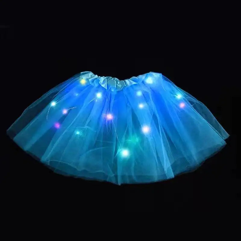 LED Glowing Light Tutu Skirts Fairy Costume