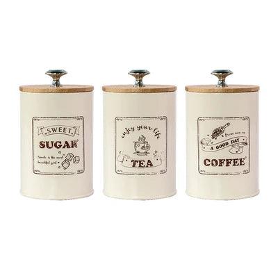 tea coffee sugar retro mason jars