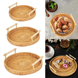 round wicker tray