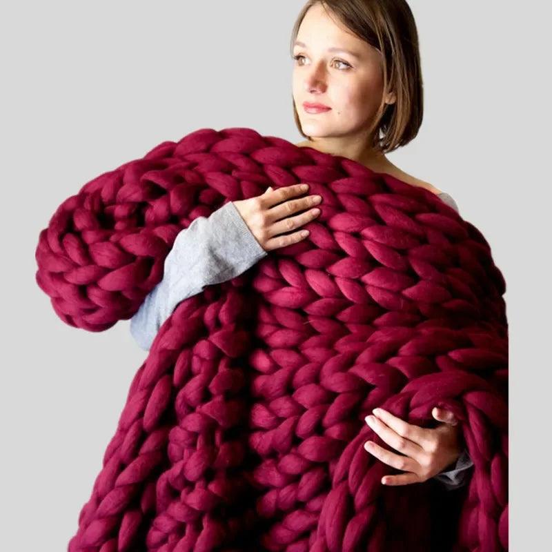 Luxury Heavyweight Thick-Knitted Blanket