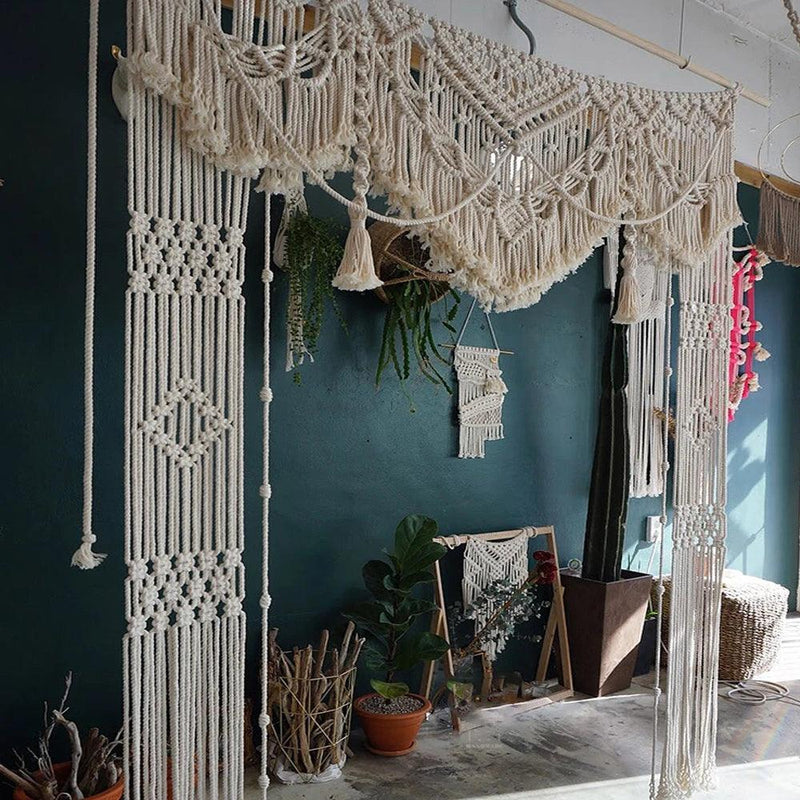 Handmade Macrame Wall Hanging Curtain