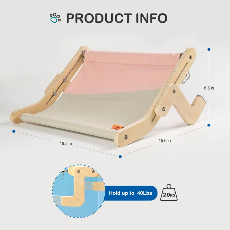 Mewoofun Wooden Cat Hammock