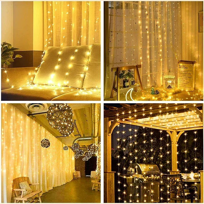 LED Curtain String Lights Fairy Decoration