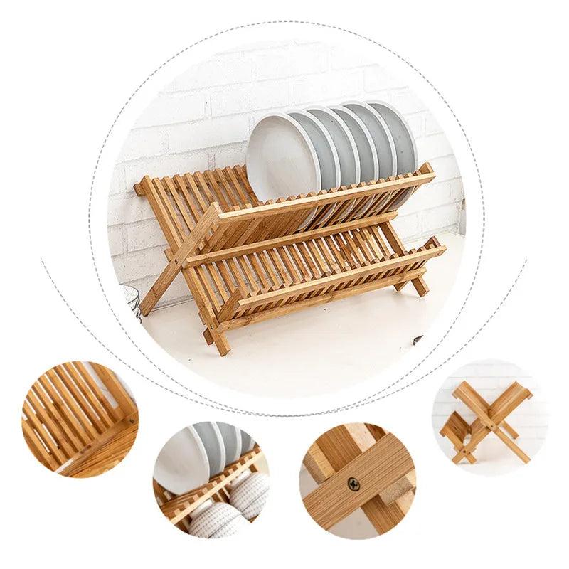 bamboo dish drying rack