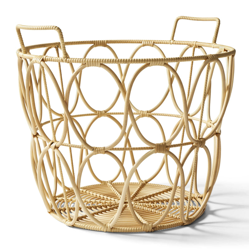 Large Poly Rattan Storage Basket