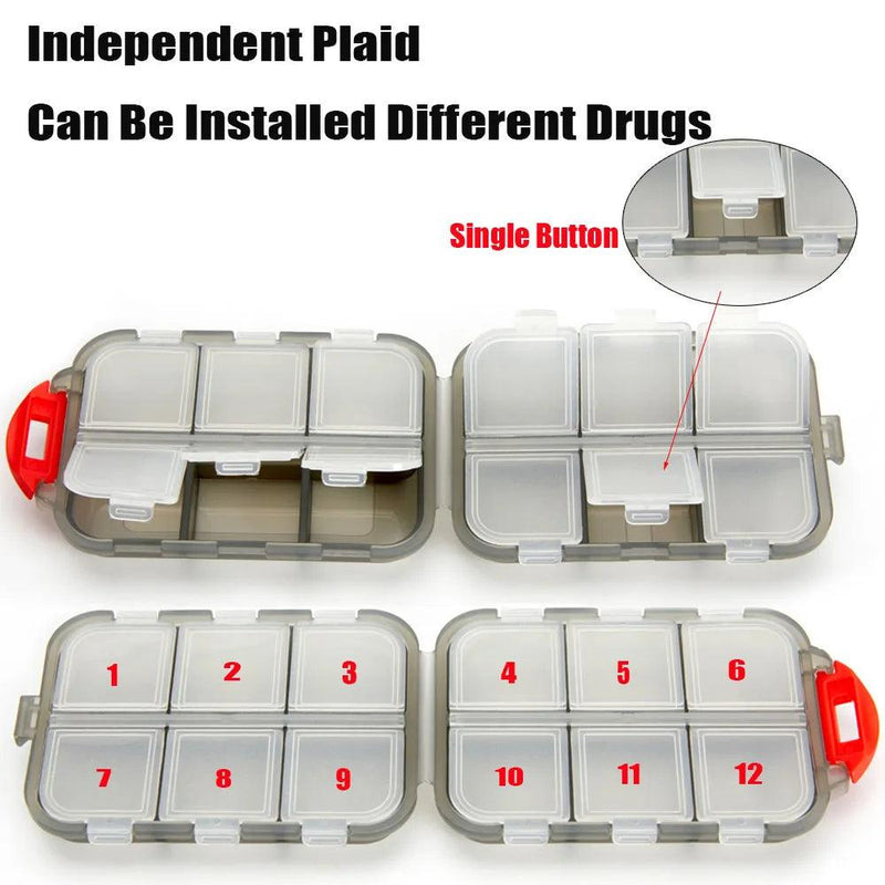 12 Grids Pill Case