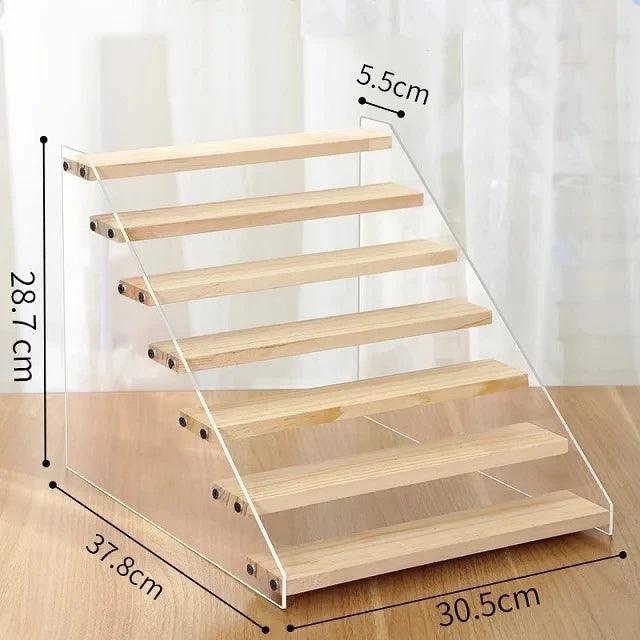 2-7 acrylic wood display stand