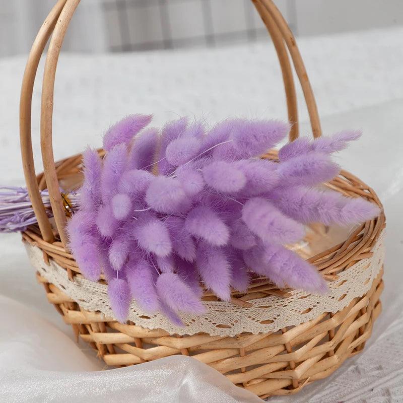 60PCS colorful Bunny Rabbit Tail Grass