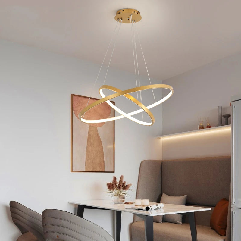 New Nordic ring led dining room chandelier modern minimalist