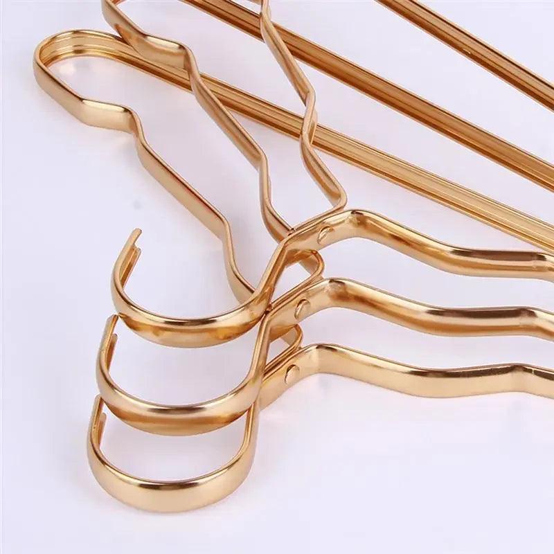 5/10pcs Metallic Clothing Hanger